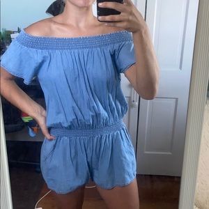 Denim romper